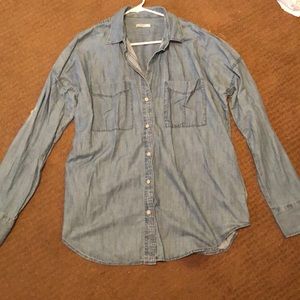 Denim button down